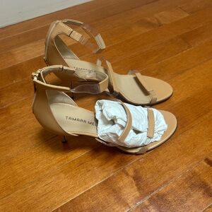 Tamara Mellon Beige Strappy Heels